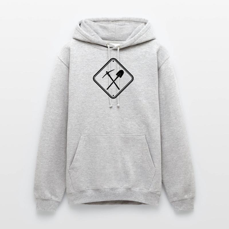 work shield danger caution danger warning note bla Unisex Hoodie