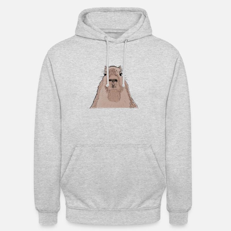 Capibara - capibara - Felpa con cappuccio unisex - grigio chiaro melange