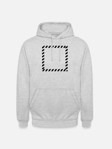 Shield frame caution tape - Unisex Hoodie - light heather grey