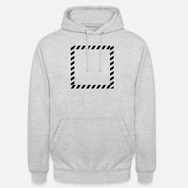 Shield frame caution tape - Unisex Hoodie - light heather grey