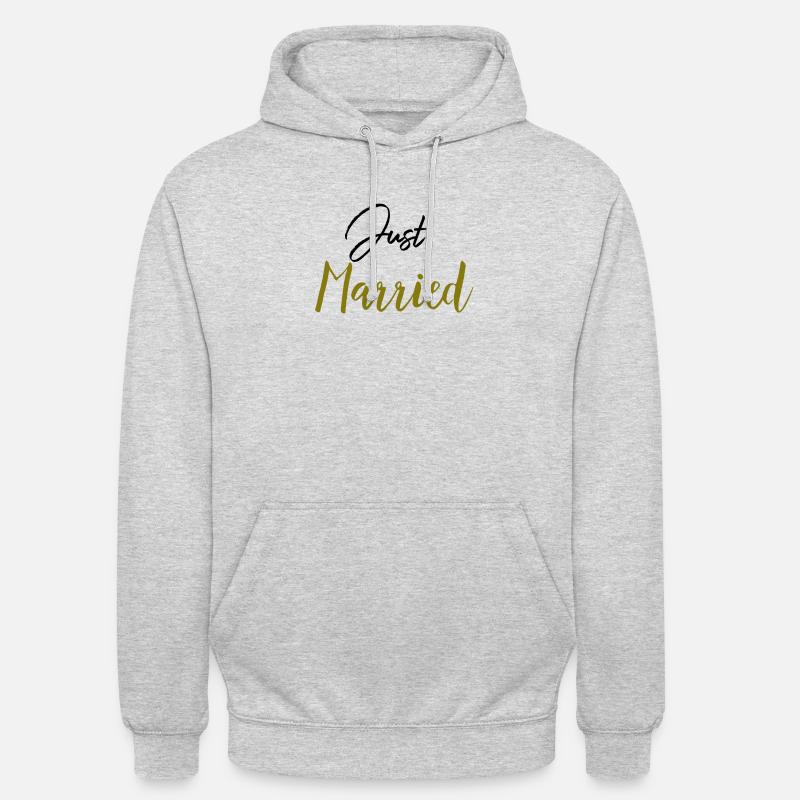Juste Married. - Sweat-shirt à capuche unisexe - gris clair chiné