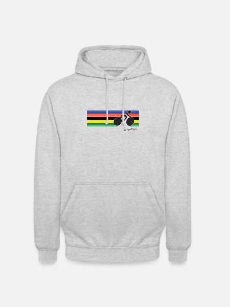 wereldkampioen wielrenner # 2 - Uniseks hoodie - lichtgrijs gemêleerd