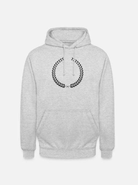 laurel wreath icon - Unisex Hoodie - light heather grey