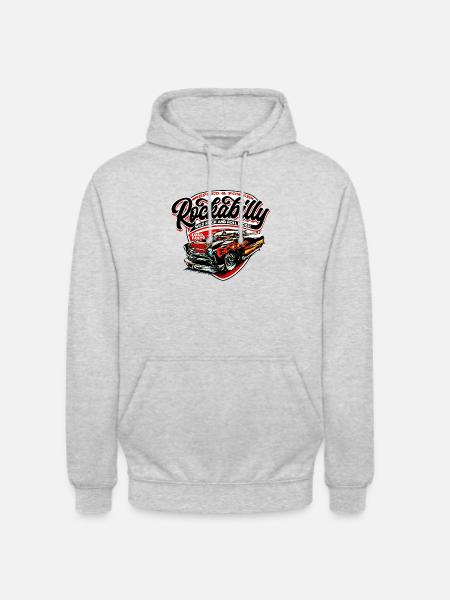 ROCKABILLY T SHIRT - Unisex Hoodie - light heather grey