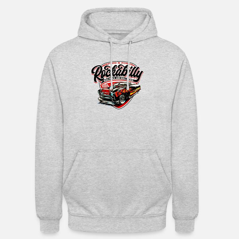 ROCKABILLY T-SHIRT - Hættetrøje unisex - lysegrå meleret