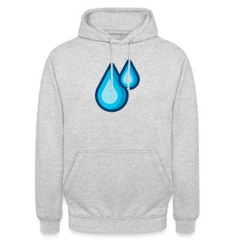 drops of water - Unisex Hoodie - light heather grey - Front - Alina (178cm) & Michal (187cm)