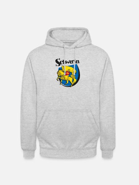 Schweriner Wappen - Unisex Hoodie - Hellgrau meliert