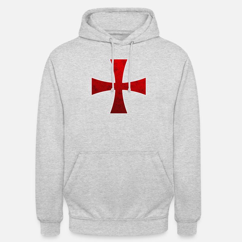 Knights Templar Crusader Knights Templar - Unisex Hoodie - light heather grey