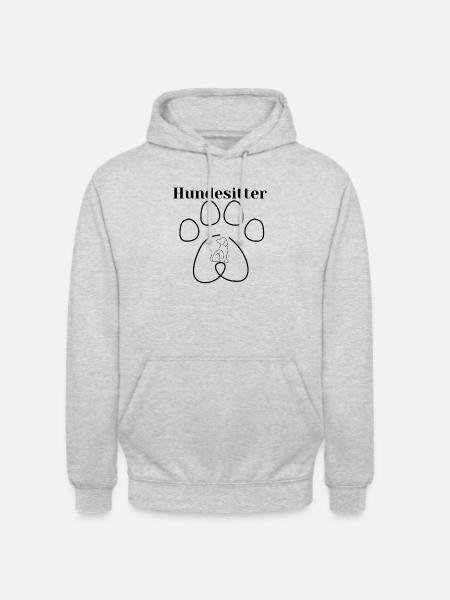 Hundesitter - Unisex Hoodie - Hellgrau meliert