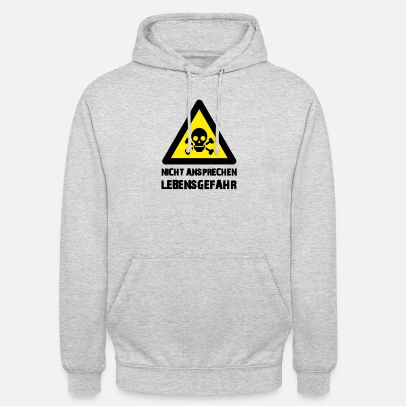 Nicht Ansprechen - Unisex Hoodie - Hellgrau meliert