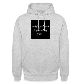 Coffee - Unisex Hoodie - Hellgrau meliert - Vorne - Alina (178cm) & Michal (187cm)