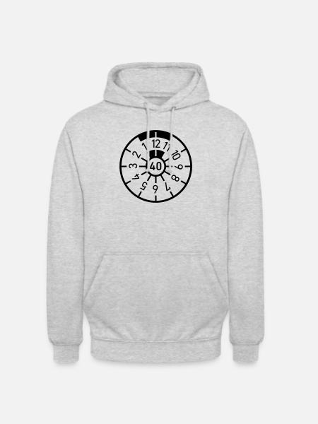 Birthday 40 Forty TÜV badge - Unisex Hoodie - light heather grey