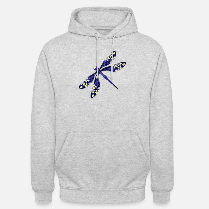 Libellule - Sweat-shirt à capuche unisexe - gris clair chiné