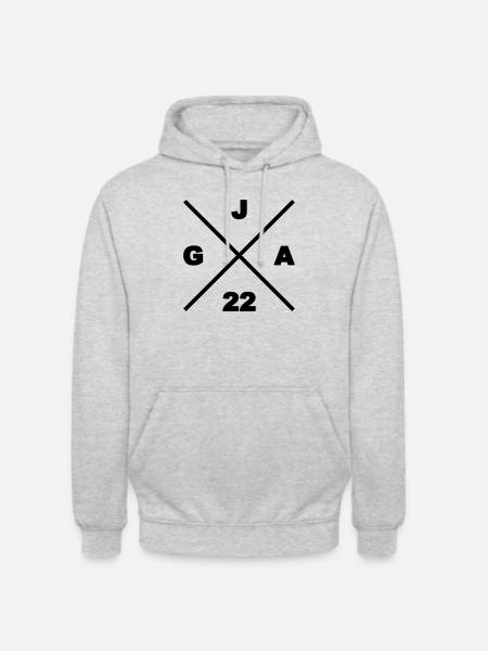 JGA 22 - Unisex Hoodie - Hellgrau meliert