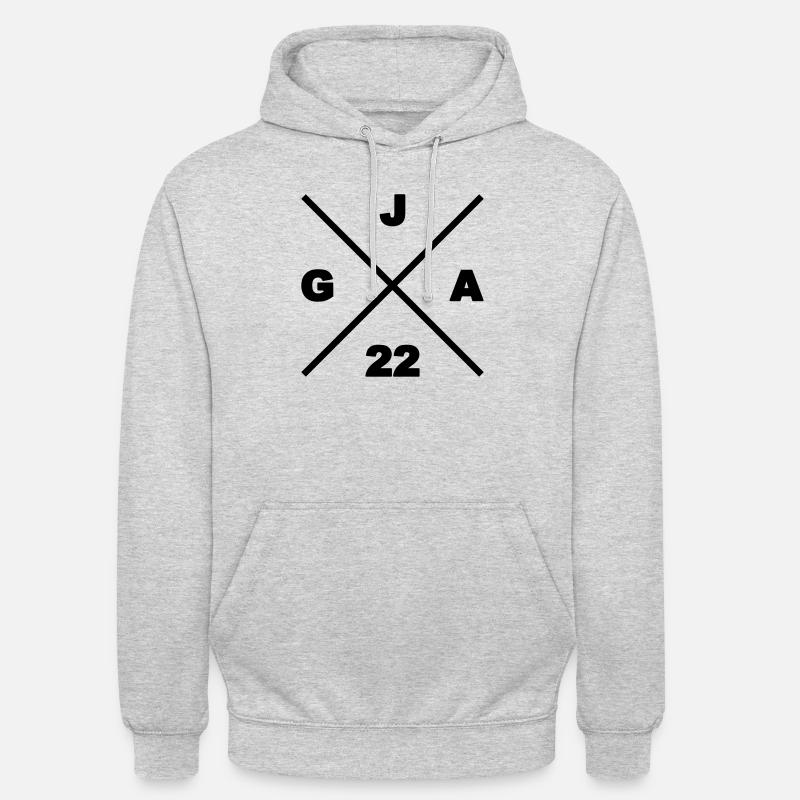 JGA 22 - Unisex Hoodie - Hellgrau meliert