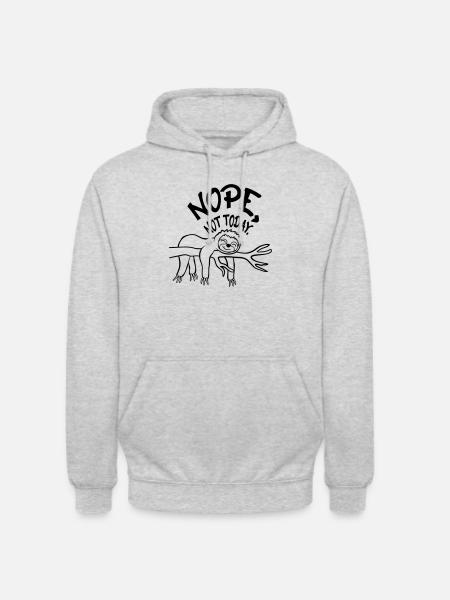 Funny Nope Sloth - Unisex Hoodie - light heather grey
