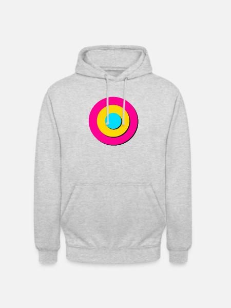 90s Geometry cockade - Unisex Hoodie - light heather grey