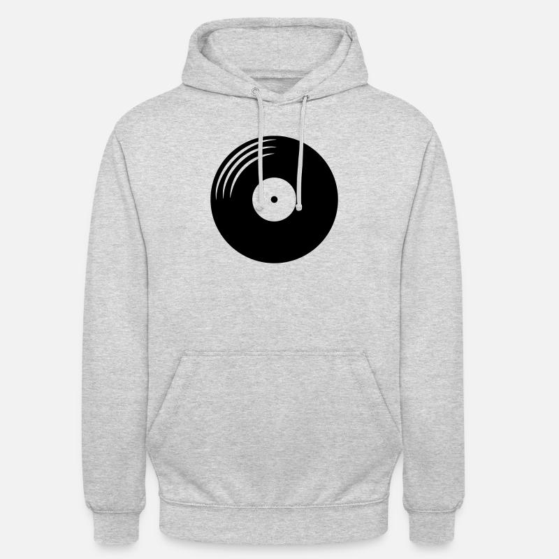 Disque vinyle rond - Sweat-shirt à capuche unisexe - gris clair chiné