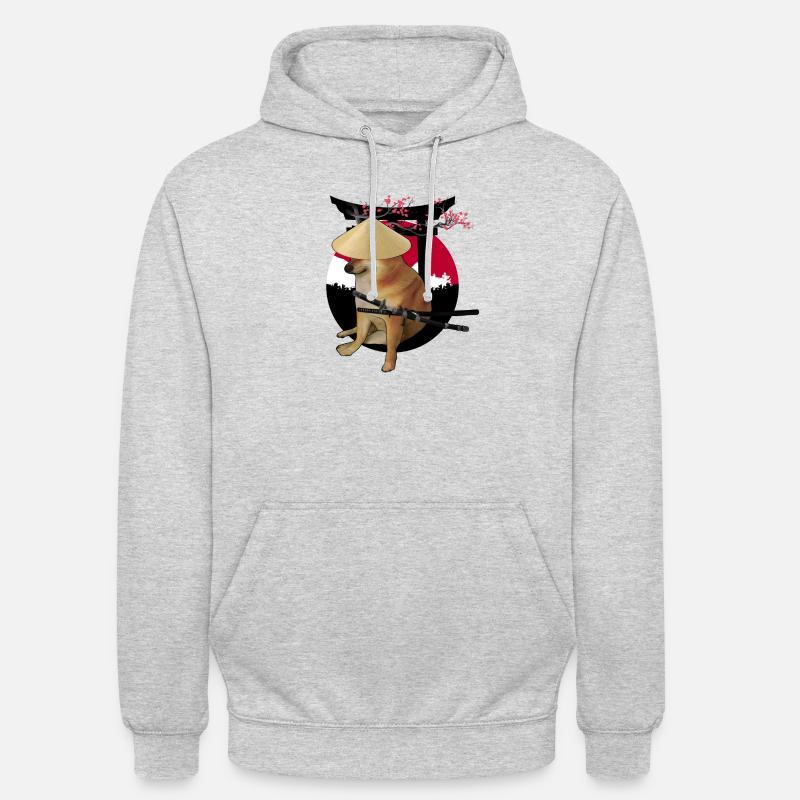 CHEEMS SAMURAI - Unisex Hoodie - light heather grey