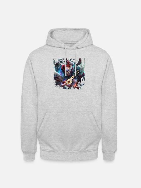 My Bleeding Heart Plays Guitar - Unisex Hoodie - light heather grey