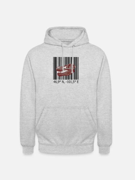 Rex Hell Creek - Unisex Hoodie - Hellgrau meliert
