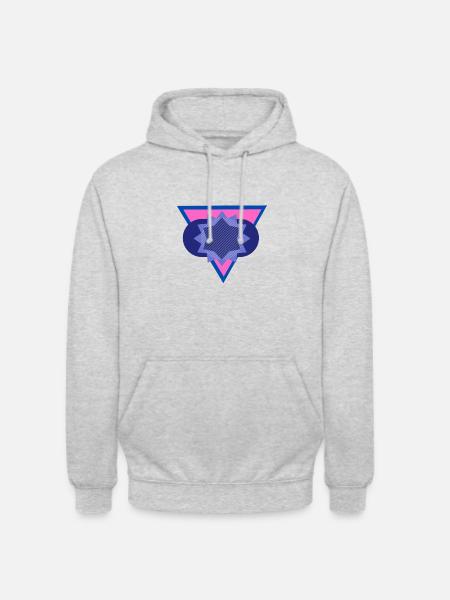 trianglecirclestar - Unisex Hoodie - Hellgrau meliert