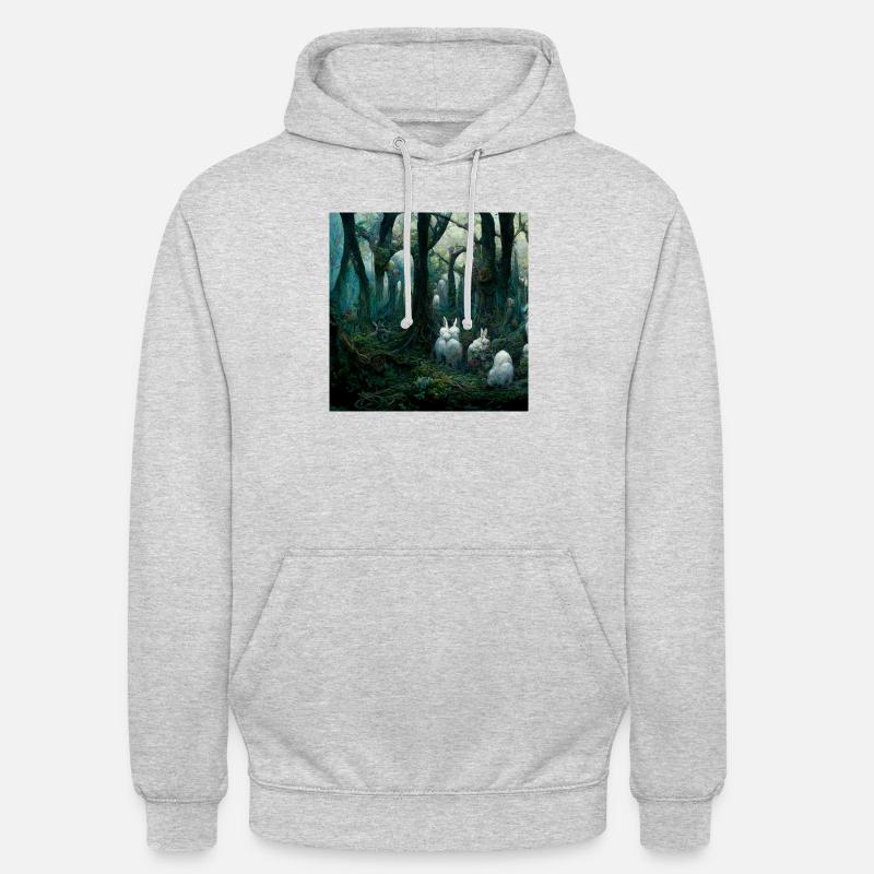 Rabbit forest - Unisex Hoodie - light heather grey