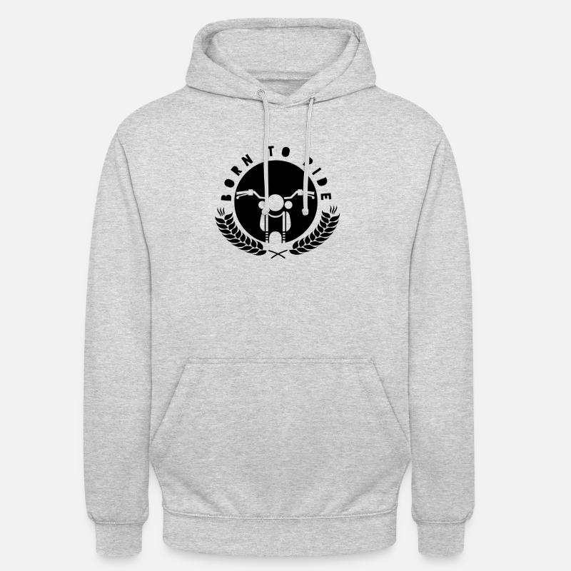 Born to ride - Sweat-shirt à capuche unisexe - gris clair chiné