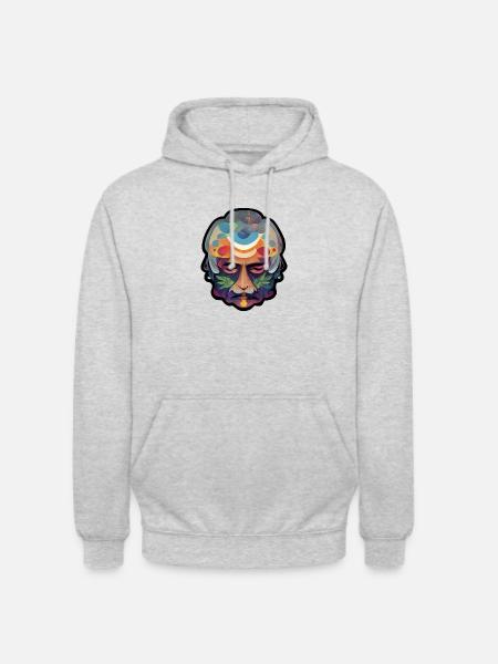 Psychedelic Head - Unisex Hoodie - light heather grey