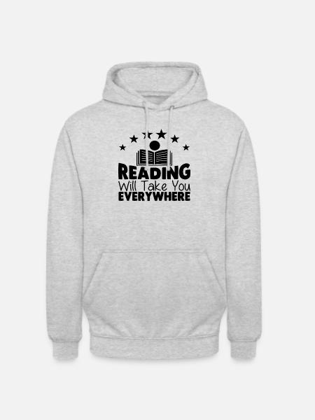 Reading Will Take You Everywhere - Unisex Hoodie - light heather grey