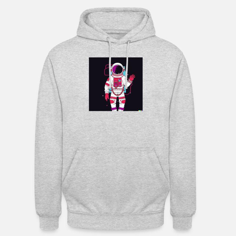Bonjour astronaute - Sweat-shirt à capuche unisexe - gris clair chiné
