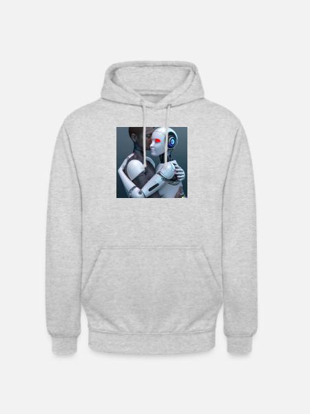 Intelligence artificielle - Sweat-shirt à capuche unisexe - gris clair chiné