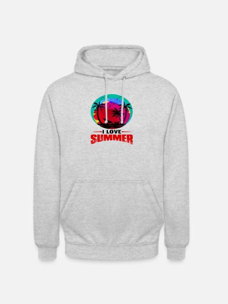 I love Summer - Unisex Hoodie - light heather grey