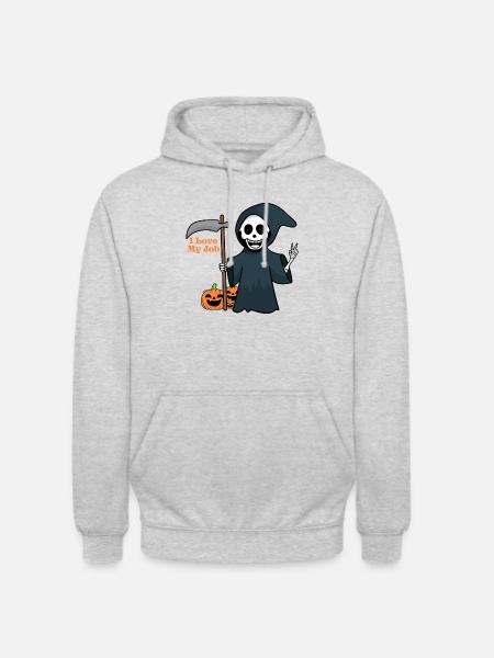 I love my Job Halloween - Unisex Hoodie - light heather grey