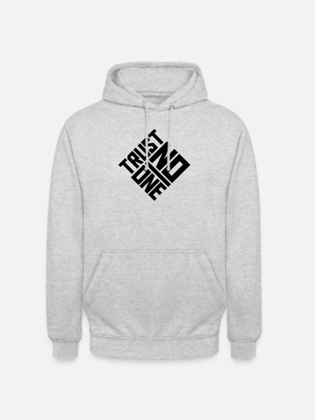 trust no one quote - Unisex Hoodie - light heather grey