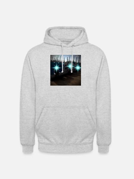 202210101665398476467 - Sweat-shirt à capuche unisexe - gris clair chiné