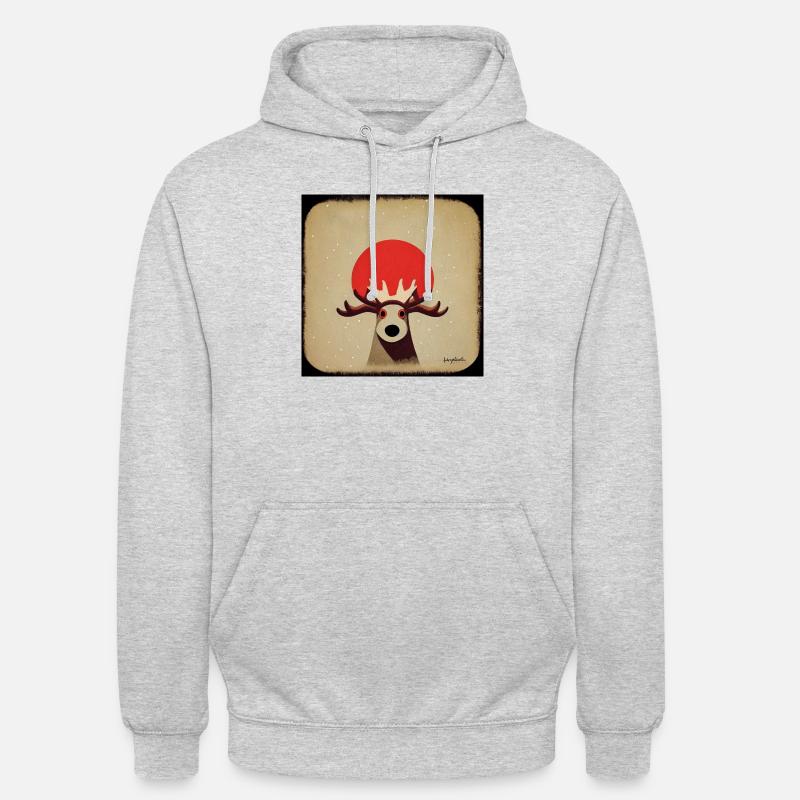 Rudolf - Unisex Hoodie - Hellgrau meliert