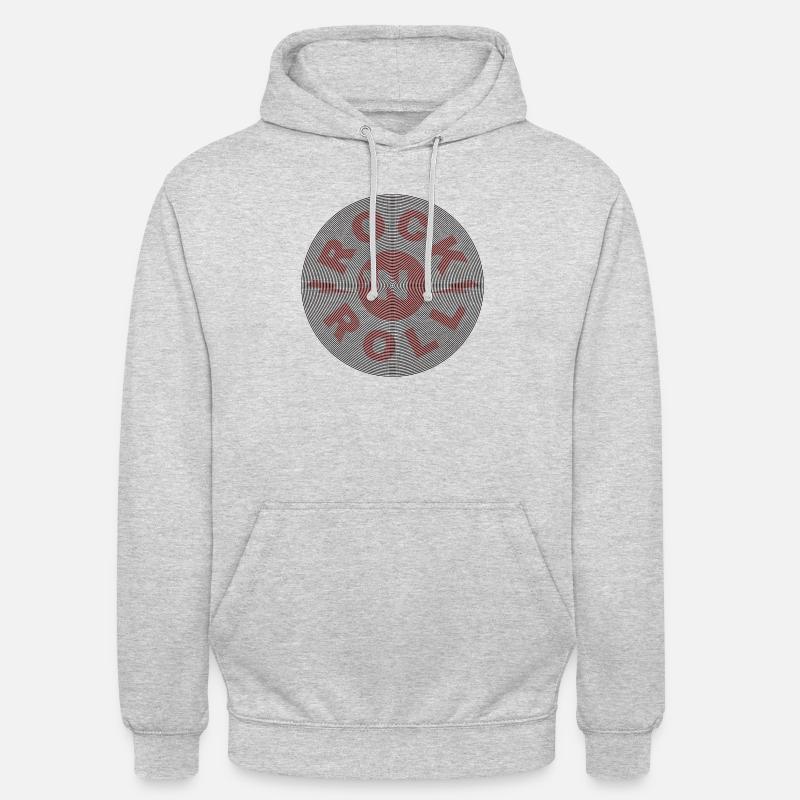Rock n Roll - Sweat-shirt à capuche unisexe - gris clair chiné