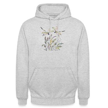 Wichtig - Unisex Hoodie - Hellgrau meliert - Vorne - Alina (178cm) & Michal (187cm)