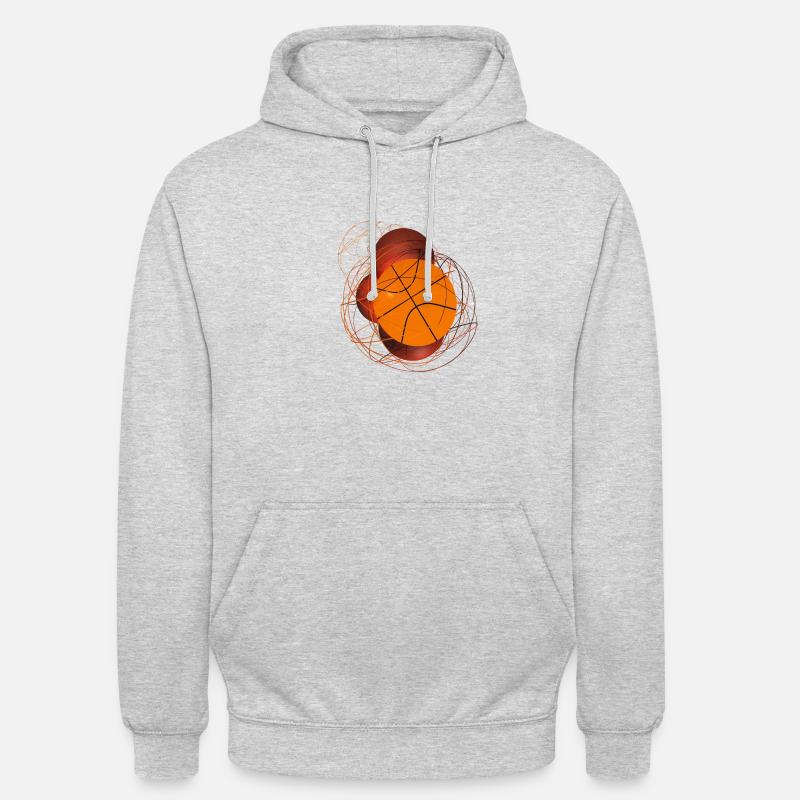 Basket-ball - Sweat-shirt à capuche unisexe - gris clair chiné