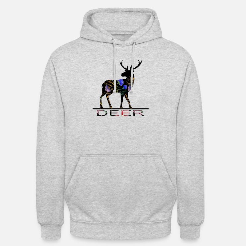Hirsch - Unisex Hoodie - Hellgrau meliert