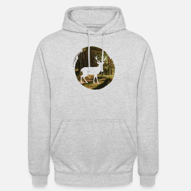 Plage d’eau de mer - Sweat-shirt à capuche unisexe - gris clair chiné