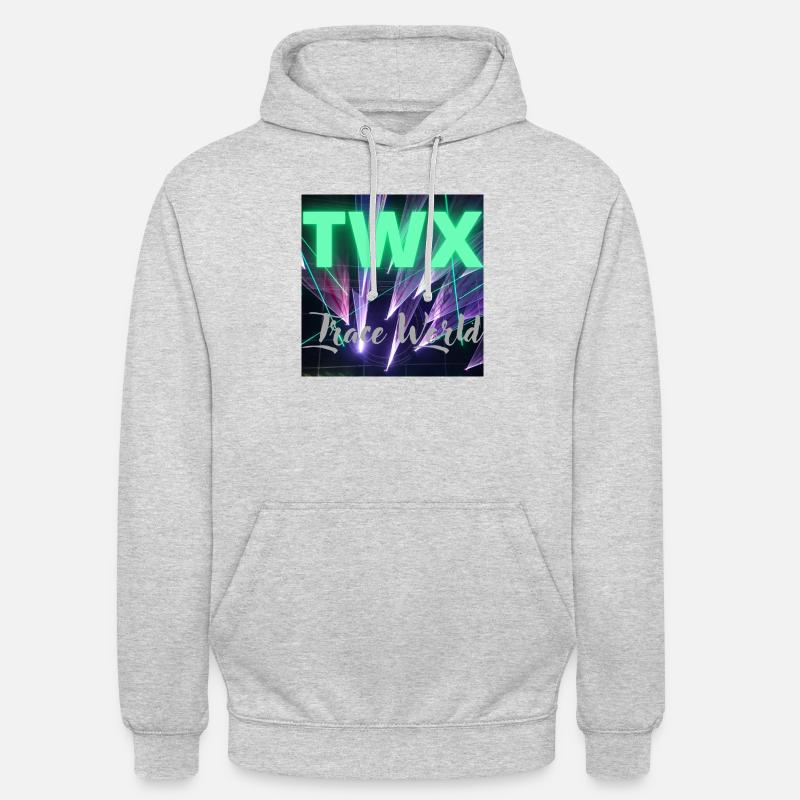 TraceWorld - Sweat-shirt à capuche unisexe - gris clair chiné