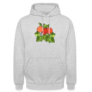 Apples - Unisex Hoodie - light heather grey - Front - Alina (178cm) & Michal (187cm)