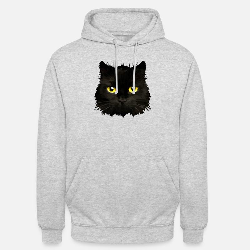 Chat - Sweat-shirt à capuche unisexe - gris clair chiné