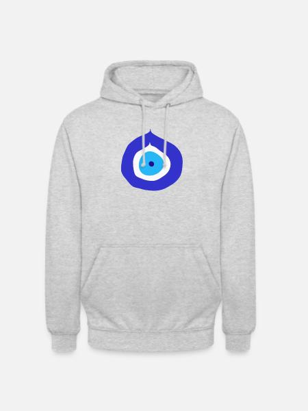 Nazar Protective Design - Evil Eye - Unisex Hoodie - light heather grey