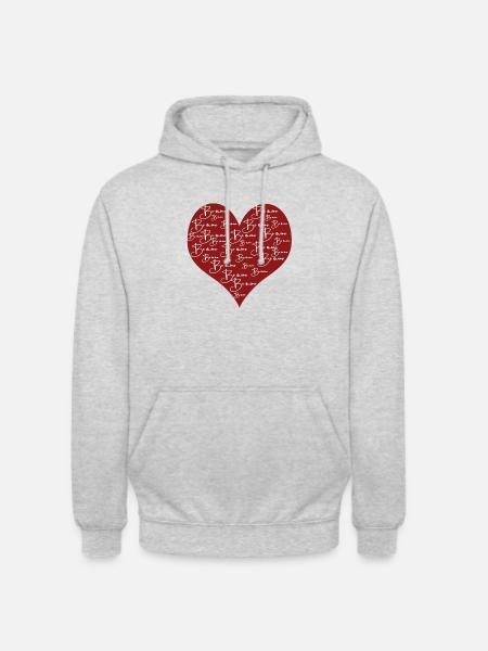 Be mine rot - Unisex Hoodie - Hellgrau meliert