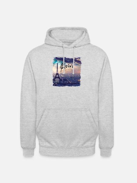 Paris Eiffel Tower Casual Style - Unisex Hoodie - light heather grey
