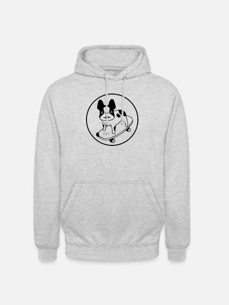 Dog Hund - Unisex Hoodie - Hellgrau meliert