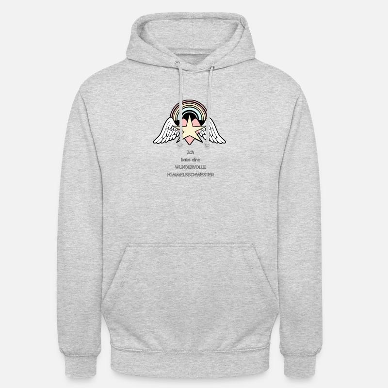 wundervolle Himmelsschwester - Unisex Hoodie - Hellgrau meliert